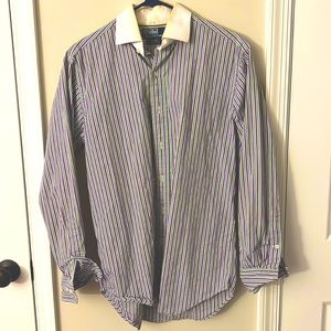 Polo by Ralph Lauren Regent Classic Fit Stripe Button Up Mens - 15 32/33
